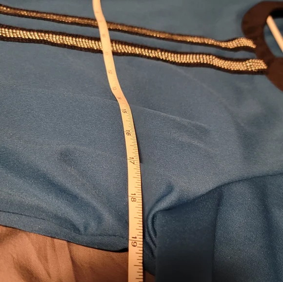 Kardashian Kollection Long Sleeve Beaded Bright Blue Bodycon Dress in XL - Picture 6 of 8